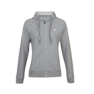 Bluza tenisowa damska Babolat Exercise Hood Jacket. Szare bluzy BABOLAT, xs, bez wzorów, bez kaptura. Za 209,00 zł.