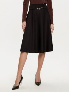 Rinascimento Spódnica midi CFC0121918003 Czarny Regular Fit. Czarne spódnice Rinascimento, s, bez wzorów, z syntetyku, midi. Za 479,99 zł.