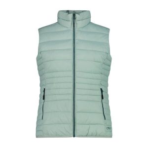 Bezrękawnik z zamkiem Sorona dla kobiet CMP. Zielone kamizelki CMP, na lato, bez wzorów, bez kołnierzyka, bez ramiączek, bez kaptura. Za 349,40 zł.