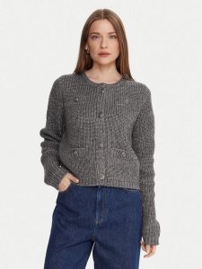 Liu Jo Kardigan MF5235 MA88A Szary Regular Fit. Szare kardigany Liu Jo, z syntetyku. Za 539,99 zł.