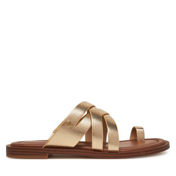 Japonki MICHAEL Michael Kors. Żółte klapki MICHAEL Michael Kors, bez wzorów, bez obcasa. Za 279,99 zł.