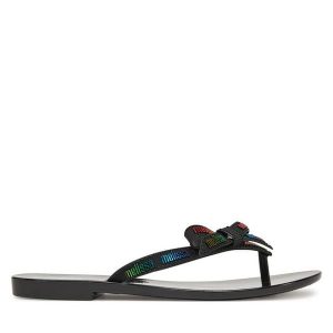 Japonki Melissa. Czarne klapki Melissa, bez wzorów, bez obcasa. Za 199,99 zł.