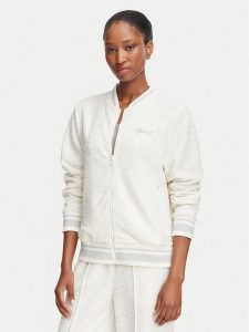 Guess Kurtka bomber W6YQ15 K4353 Kremowy Regular Fit. Białe kurtki Guess, s, z aplikacjami, z syntetyku, bez kaptura. Za 524,99 zł.