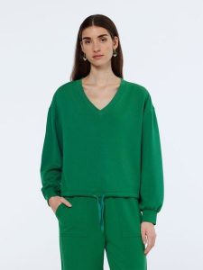 Scotch & Soda Bluza w kolorze zielonym rozmiar: XS. Zielone bluzy Scotch & Soda, xs, bez wzorów, bez kaptura. Za 131,12 zł.