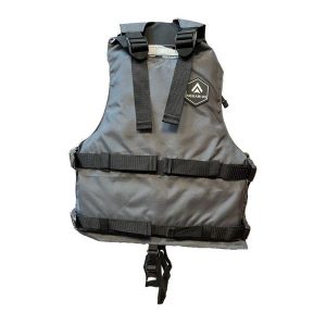 Kamizelka kapok na wodę dla dorosłych Aquarius Rental. Szare kamizelki AQUARIUS, xl, bez wzorów, bez kołnierzyka, bez ramiączek, bez kaptura. Za 109,00 zł.