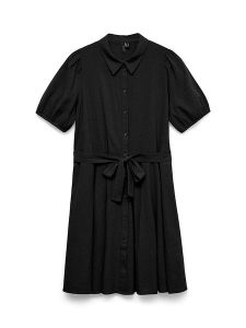 Vero Moda Sukienka w kolorze czarnym rozmiar: M. Czarne sukienki Vero Moda, m, bez wzorów, z bawełny, bez kołnierzyka, bez ramiączek, mini. Za 143,95 zł.