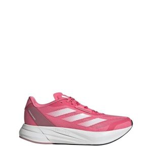 Buty Duramo Speed. Białe buty sportowe ADIDAS, bez wzorów, z materiału, bez zapięcia, do biegania. Za 352,10 zł.