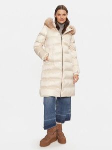 Geox Płaszcz zimowy Backsie W4628H T2843 F1723 Beżowy Regular Fit. Brązowe płaszcze Geox, na zimę, bez wzorów, z syntetyku, bez kaptura. Za 989,99 zł.