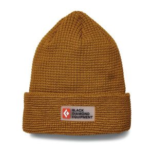 Czapka zimowa Black Diamond WAFFLE BEANIE. Żółte czapki Black Diamond, bez wzorów, sportowe. Za 89,99 zł.