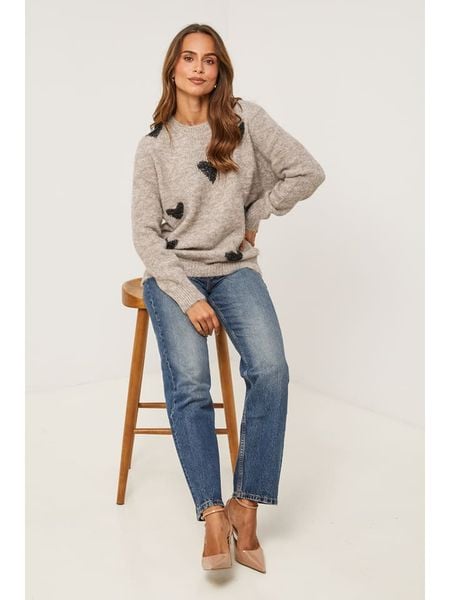 Soft Cashmere Sweter w kolorze szarobrązowym rozmiar: 36/38. Brązowe swetry oversize Soft Cashmere, bez wzorów, bez ramiączek. Za 109,00 zł.