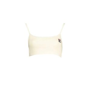 Damski crop top Fila Linfen. Białe topy Fila, bez wzorów, bez kołnierzyka, bez ramiączek. Za 125,50 zł.