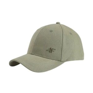 Czapka z daszkiem 4F. Zielone czapki 4f, bez wzorów, z bawełny, klasyczne. Za 53,99 zł.
