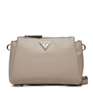 Torebka Guess. Brązowe listonoszki Guess, z aplikacjami, bez dodatków. Za 399,99 zł.