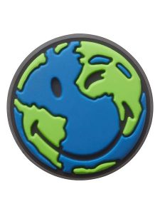 Crocs Przypinka "Smiley Brand World" w kolorze niebiesko-zielonym na buty rozmiar: onesize. Niebieskie kapcie Crocs, bez wzorów, z materiału. Za 13,07 zł.