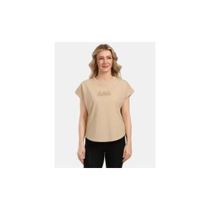 Damska bawełniany t-shirt Kilpi NELLIM-W. Brązowe t-shirty Kilpi, bez wzorów, z bawełny, bez kołnierzyka, bez ramiączek. Za 138,03 zł.