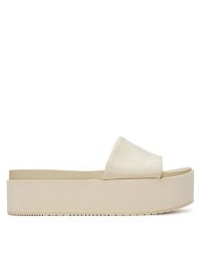 Calvin Klein Jeans Klapki Flatform Sandal Slide In Nylon YW0YW01791 Écru. Klapki Calvin Klein Jeans, bez wzorów, z jeansu, bez obcasa. Za 199,99 zł.