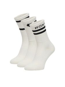Roxy Skarpety długie CEO_AS_ROXY_11_W_AW25 (3-PACK) Biały. Białe skarpetki Roxy, bez wzorów, z bawełny. Za 39,99 zł.