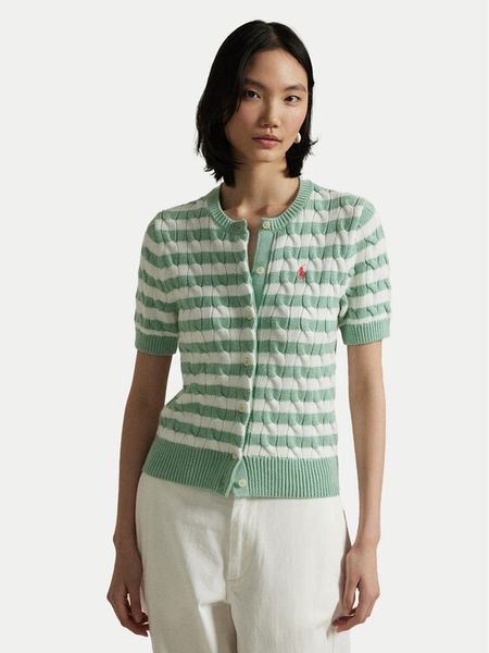Polo Ralph Lauren Kardigan 211965757001 Zielony Slim Fit. Zielone kardigany Polo Ralph Lauren, z bawełny. Za 502,99 zł.