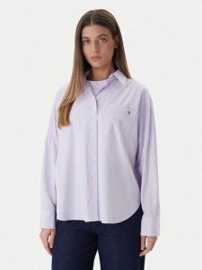 Calvin Klein Jeans Koszula LV047F147G Różowy Relaxed Fit. Czerwone koszule Calvin Klein Jeans, xl, bez wzorów, z bawełny, bez kołnierzyka, bez ramiączek. Za 399,99 zł.