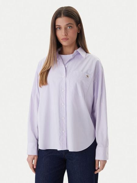 Calvin Klein Jeans Koszula LV047F147G Różowy Relaxed Fit. Czerwone koszule Calvin Klein Jeans, xl, bez wzorów, z bawełny, bez kołnierzyka, bez ramiączek. Za 369,99 zł.