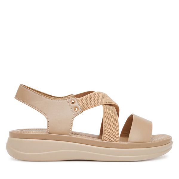 Sandały Clara Barson. Brązowe sandały Clara Barson, bez wzorów, bez obcasa, na płaskiej podeszwie, bez zapięcia. Za 99,99 zł.