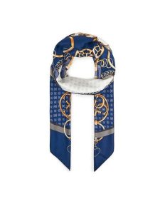 Guess Chusta AW5348 POL03 Niebieski. Niebieskie apaszki i chusty Guess, z aplikacjami, z poliesteru. Za 199,99 zł.