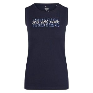 Damski tank top Imperial Riding Smiley Flowers. Niebieskie topy IMPERIAL RIDING, bez wzorów, eleganckie, bez kołnierzyka, bez ramiączek. Za 143,00 zł.