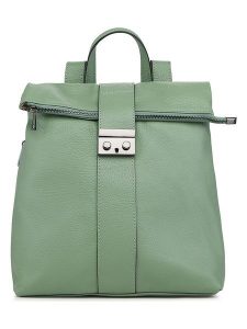 ORE10 Skórzany plecak "Estro" w kolorze jasnozielonym - 33 x 38 x 14 cm rozmiar: onesize. Zielone plecaki ORE10. Za 358,45 zł.