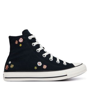 Trampki Converse. Czarne trampki Converse, bez wzorów, bez zapięcia. Za 379,99 zł.