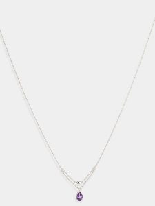 ATELIER DU DIAMANT Złoty naszyjnik "Nastya" z diamentami i ametystem - dł. 42 cm rozmiar: onesize. Szare naszyjniki ATELIER DU DIAMANT, z ametystem, złote. Za 1 304,99 zł.