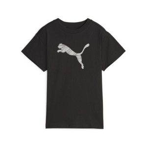 Puma T-shirt Damski Relaxed Czarny XL. Czarne t-shirty Puma, xl, bez wzorów, z bawełny, bez kołnierzyka, bez ramiączek. Za 169,99 zł.