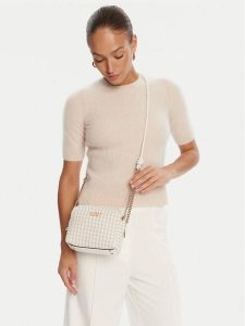 Guess Torebka Mirema HWWG96 31140 Biały. Białe listonoszki Guess, z aplikacjami, ze skóry, bez dodatków. Za 329,99 zł.