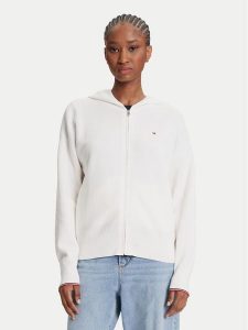 Tommy Hilfiger Kardigan WW0WW42018 Écru Regular Fit. Kardigany TOMMY HILFIGER, z bawełny. Za 459,99 zł.