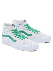 Vans Skórzane sneakersy "SK8-Hi VR3" w kolorze biało-zielono-kremowym rozmiar: 36. Białe trampki Vans, bez wzorów, za kostkę, bez zapięcia. Za 136,13 zł.