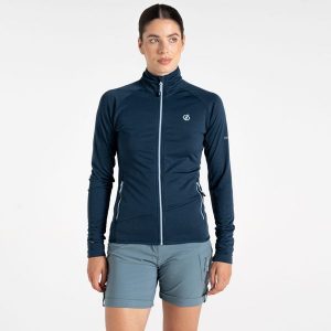 Bluza turystyczna damska Emerging Core Stretch. Czarne bluzy Dare 2b, na zimę, l, bez wzorów, z tkaniny, bez kaptura. W wyprzedaży za 229,99 zł.