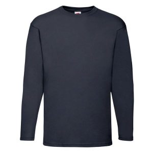 Koszulka Z Długim Rękawem Dla Dorosłych Unisex Valueweight. Niebieskie bluzki FRUIT OF THE LOOM, xl, bez wzorów, sportowe, bez kołnierzyka, bez ramiączek. Za 48,99 zł.