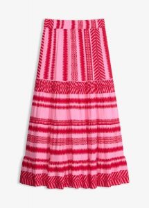 Spódnica maxi z lejącej wiskozy. Czerwone spódnice bonprix, na lato, bez wzorów, z wiskozy, maxi. Za 54,99 zł.