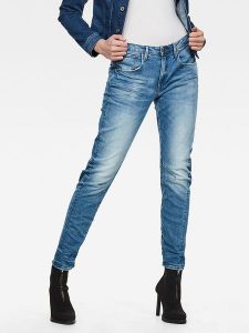 G-Star Dżinsy - Boyfriend fit - w kolorze niebieskim rozmiar: W32/L32. Niebieskie jeansy G-Star, z aplikacjami, ze skóry. Za 197,17 zł.
