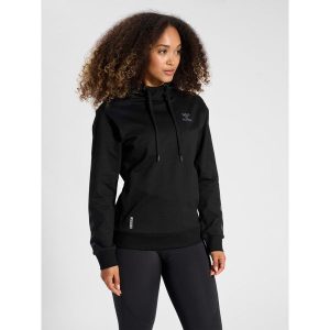 Damska bawełniana bluza z kapturem Hummel Off-Grid. Czarne bluzy Hummel, s, bez wzorów, z bawełny, z kapturem. Za 182,50 zł.