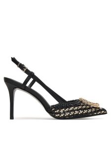 Just Cavalli Szpilki 80RA3S14 ZSE38 Czarny. Czarne szpilki Just Cavalli, bez wzorów, ze skóry, bez obcasa. Za 655,99 zł.