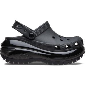 Klapki Crocs Model Classic Mega Crush Clog Kolor Czarny. Czarne klapki Crocs, bez wzorów, z gumy, bez obcasa. W wyprzedaży za 306,05 zł.