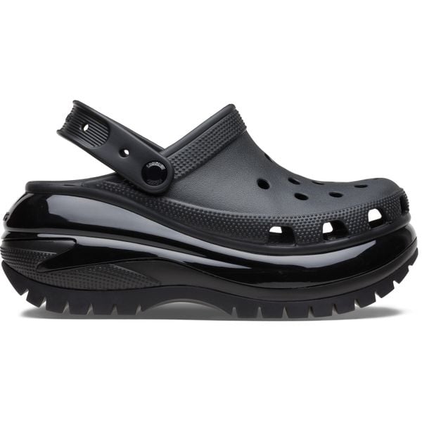 Klapki Crocs Model Classic Mega Crush Clog Kolor Czarny. Czarne klapki Crocs, bez wzorów, z gumy, bez obcasa. Za 229,00 zł.