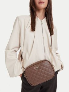 Nine West Torebka CEO-SUBTLE ELEGANCE-LA321-1237 Beżowy ciemny. Brązowe torebki klasyczne Nine West, bez wzorów, ze skóry, bez dodatków. Za 199,99 zł.