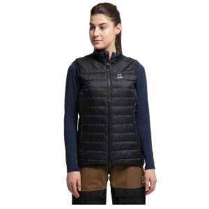 Kamizelka trekkingowa damska Haglöfs Spire Mimic. Czarne kamizelki Haglöfs, xs, bez wzorów, bez kołnierzyka, bez ramiączek, bez kaptura. Za 339,99 zł.