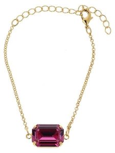 Otazu Pozłacana bransoletka z kryształem Swarovski rozmiar: onesize. Różowe bransoletki Otazu, z kryształem, pozłacane. Za 126,99 zł.