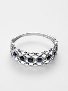 CARATELLI Złoty pierścionek "Pianosa" z szafirami rozmiar: 54. Niebieskie pierścionki CARATELLI, z szafirem, złote. Za 972,95 zł.