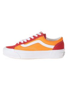 Vans Skórzane sneakersy "Old Skool" w kolorze czerwono-pomarańczowym rozmiar: 41. Czerwone trampki Vans, bez wzorów, bez zapięcia. Za 199,95 zł.