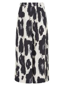 MOSS COPENHAGEN Spodnie "Karalie" w kolorze kremowo-czarnym rozmiar: M. Brązowe spodnie z wysokim stanem Moss Copenhagen, bez wzorów, z materiału, z podwyższonym stanem. Za 209,82 zł.