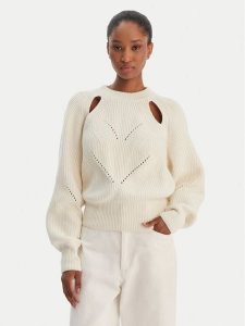 BOSS Sweter Farlant 50554767 Beżowy Relaxed Fit. Brązowe swetry klasyczne Boss, s, z bawełny, bez kołnierzyka. Za 589,99 zł.