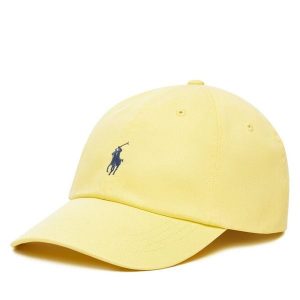 Czapka z daszkiem Polo Ralph Lauren. Żółte czapki Polo Ralph Lauren, bez wzorów. Za 149,99 zł.